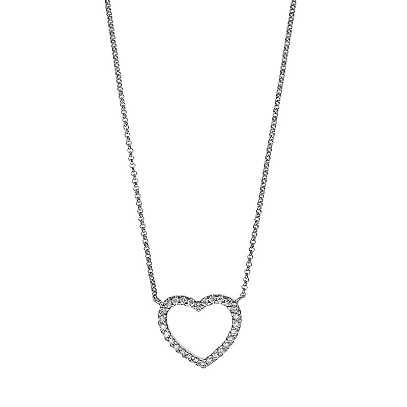 Collier 18 kt WG, 28 Brill. 0,20 ct, TW-si