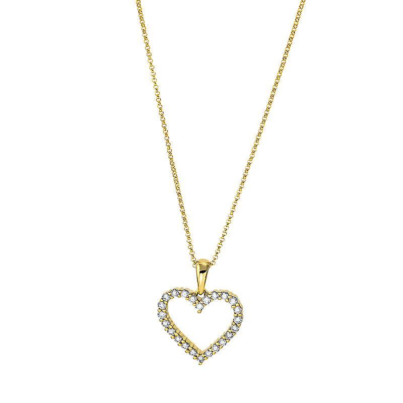 Collier 18 kt GG, 24 Brill. 0,47 ct, TW-si
