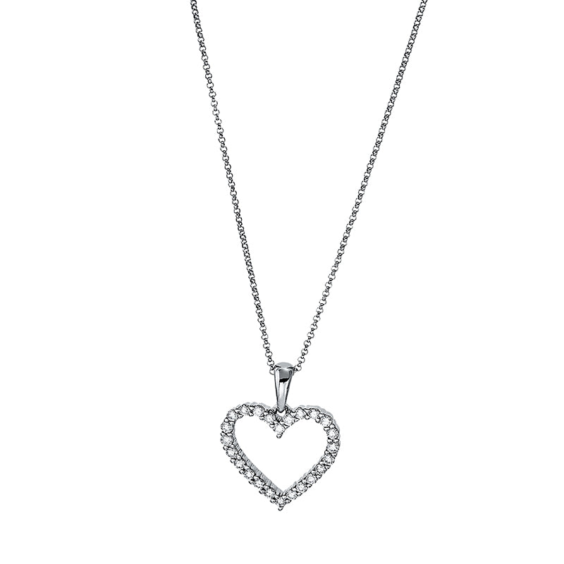 Collier 18 kt WG, 24 Brill. 0,47 ct, TW-si
