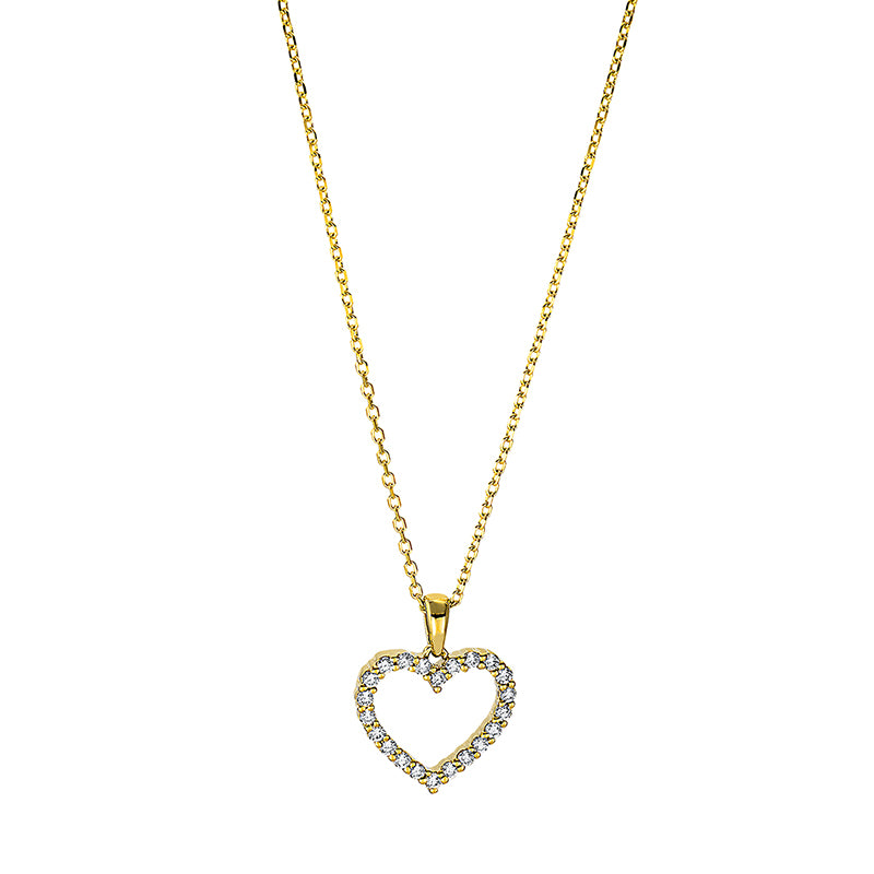 Collier 18 kt GG, 22 Brill. 0,25 ct, TW-si