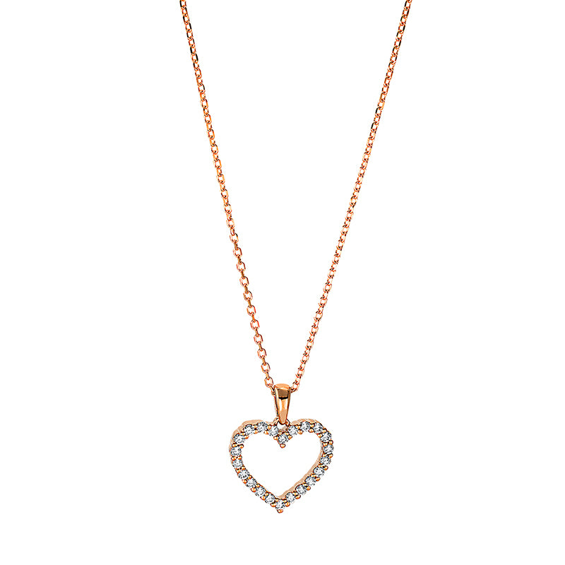 Collier 18 kt RG, 22 Brill. 0,24 ct, TW-si