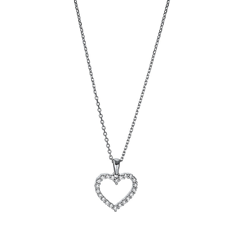 Collier 18 kt WG, 22 Brill. 0,25 ct, TW-si