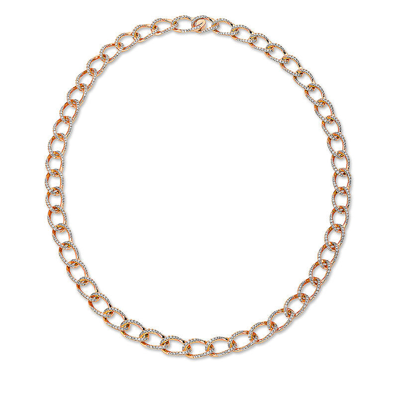Collier 18 kt RG, 879 Brill. 4,28 ct, TW-si