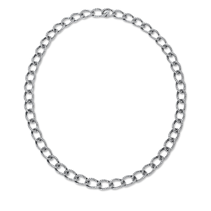 Collier 18 kt WG, 879 Brill. 4,18 ct, TW-si