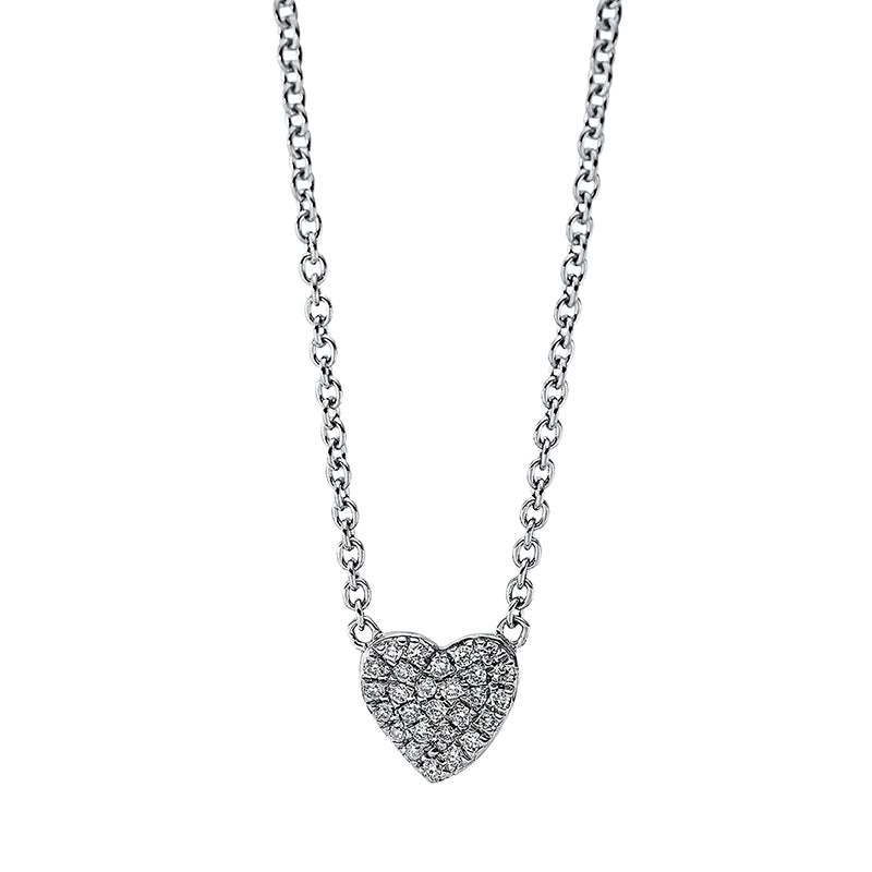 Collier 18 kt WG, mit ZÖ 40 cm + 42.5 cm, 27 Brill. 0,07 ct, TW-si