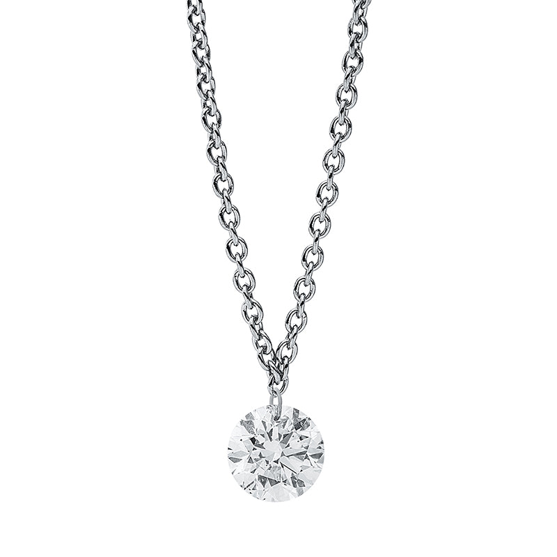 Collier 18 kt WG, 1 Brill. 0,28 ct, TW-si