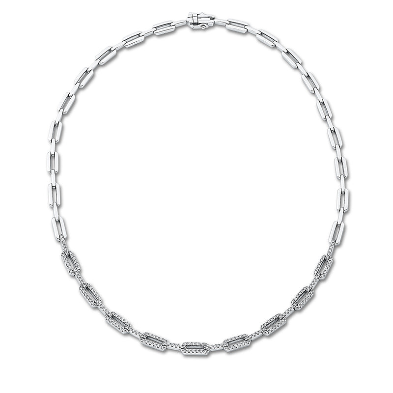 Collier 18 kt WG, 168 Brill. 1,75 ct, TW-si