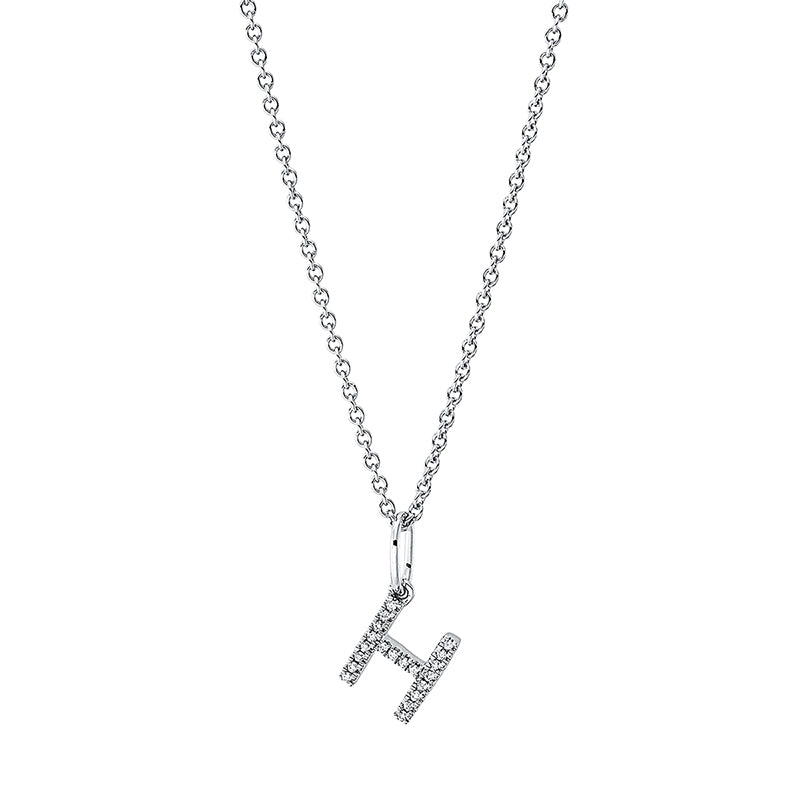 Collier 18 kt WG H. mit ZÖ 42 cm. 20 Brillanten 0.03 ct. TW-si. H:11.7 mm. B:5.5 mm. L:45.0 cm. S:1.4 mm