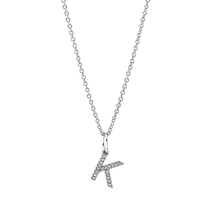 Collier 18 kt WG K. mit ZÖ 42 cm. 19 Brillanten 0.03 ct. TW-si. H:11.5 mm. B:6.0 mm. L:45.0 cm. S:1.4 mm