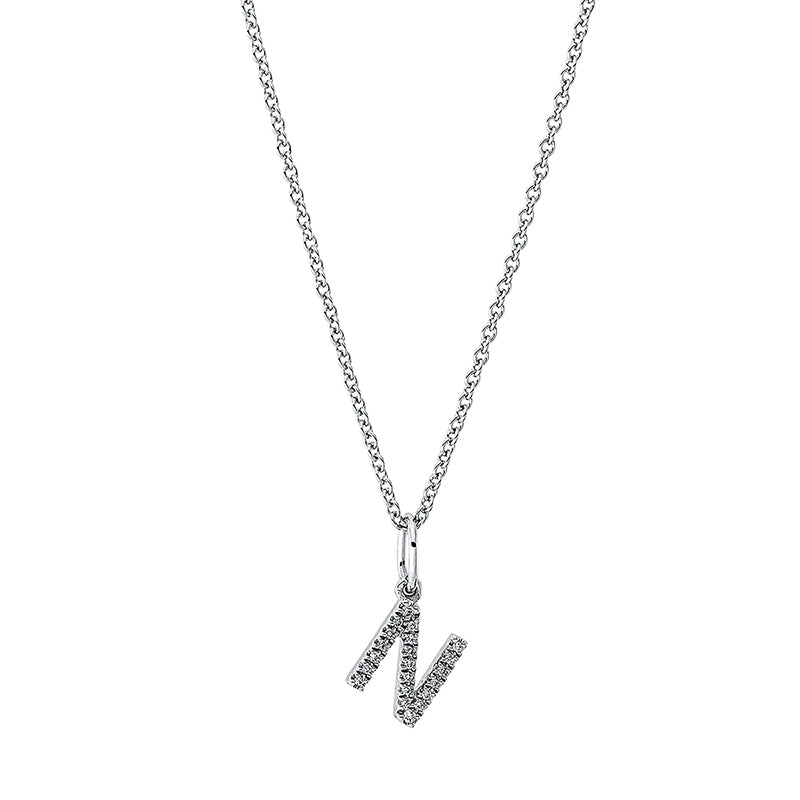 Collier 18 kt WG N. mit ZÖ 42 cm. 21 Brillanten 0.03 ct. TW-si. H:13.2 mm. B:5.6 mm. L:45.0 cm. S:1.4 mm