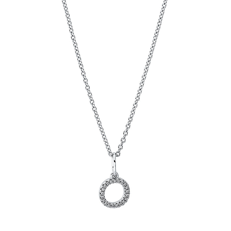 Collier 18 kt WG O. mit ZÖ 42 cm. 21 Brillanten 0.03 ct. TW-si. H:12.5 mm. B:6.6 mm. L:45.0 cm. S:1.4 mm