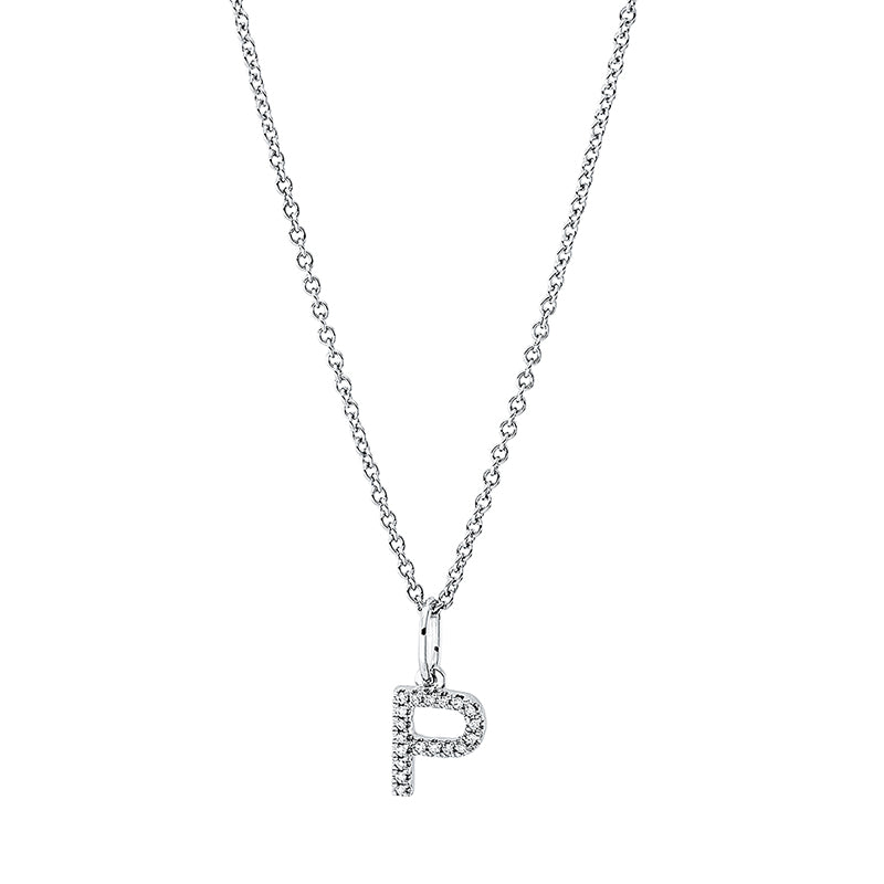 Collier 18 kt WG P. mit ZÖ 42 cm. 19 Brillanten 0.03 ct. TW-si. H:12.0 mm. B:5.7 mm. L:45.0 cm. S:1.4 mm