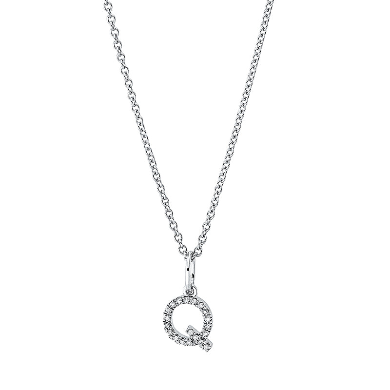 Collier 18 kt WG Q. mit ZÖ 42 cm. 20 Brillanten 0.03 ct. TW-si. H:11.1 mm. B:6.0 mm. L:45.0 cm. S:1.4 mm