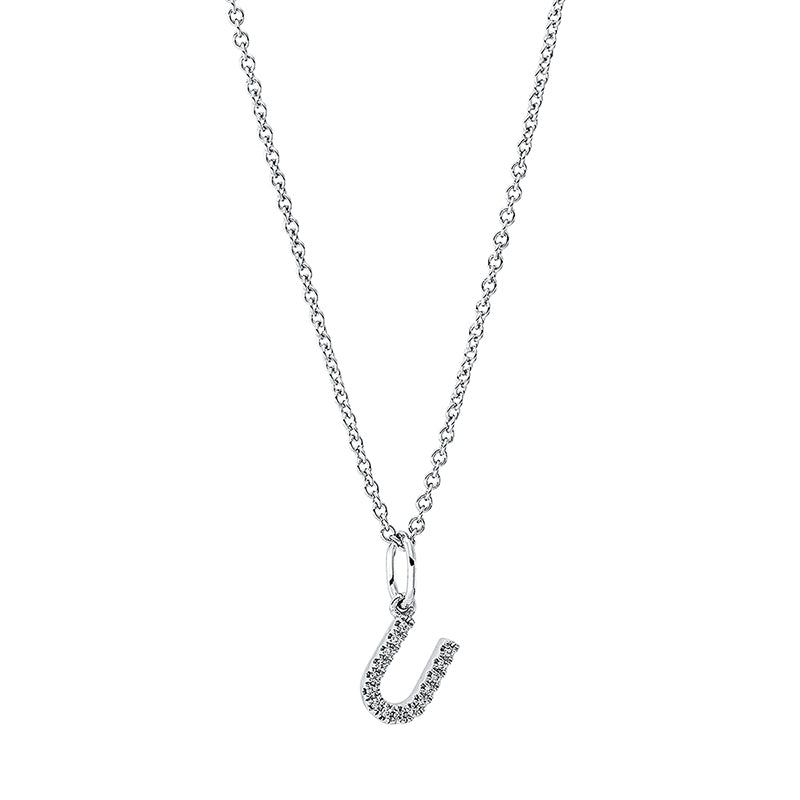 Collier 18 kt WG U. mit ZÖ 42 cm. 15 Brillanten 0.02 ct. TW-si. H:12.0 mm. B:4.9 mm. L:45.0 cm. S:1.4 mm