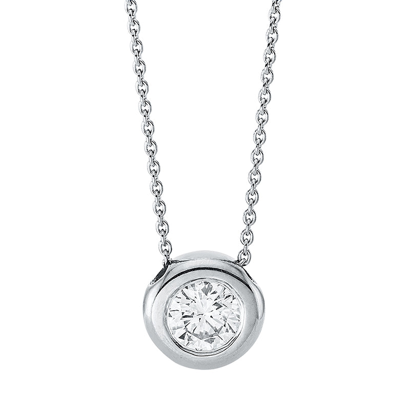 Collier 18 kt WG, 1 Brill. 0,19 ct, TW-si