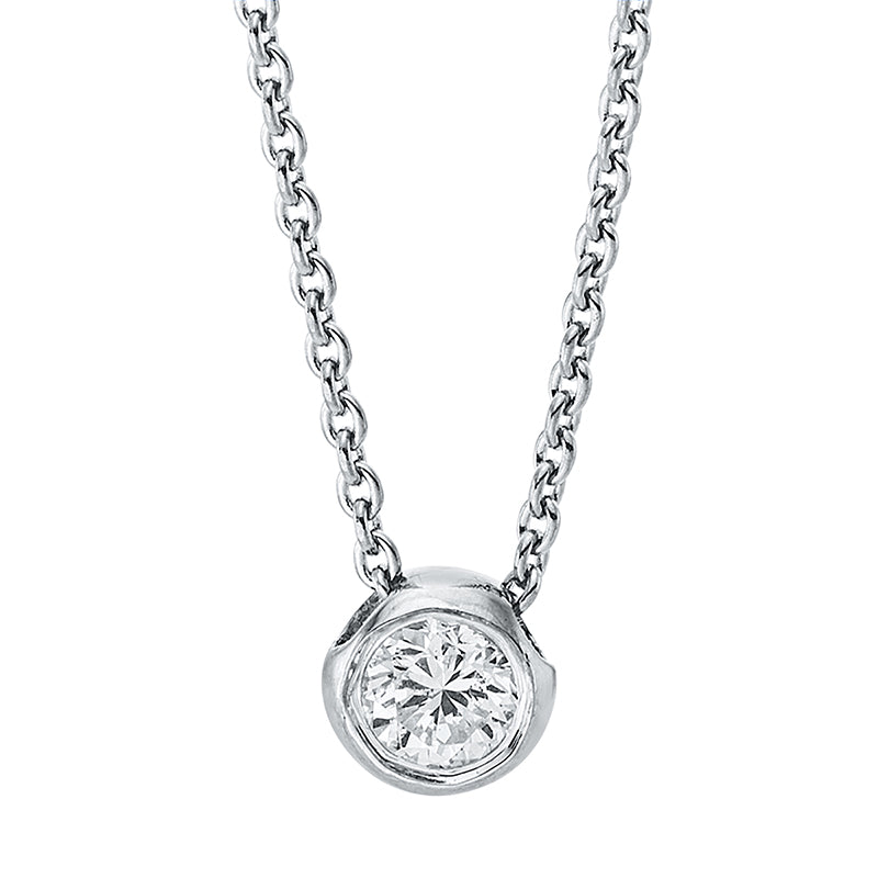 Collier 18 kt WG, 1 Brill. 0,05 ct, TW-si
