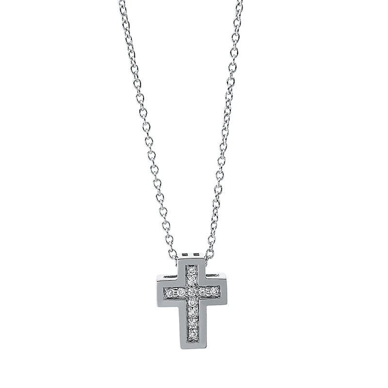 Collier 18 kt WG, 11 Brill. 0,04 ct, TW-si
