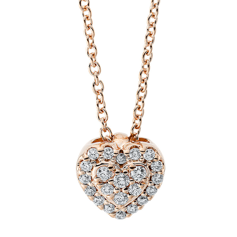 Collier 18 kt RG, 22 Brill. 0,10 ct, TW-si