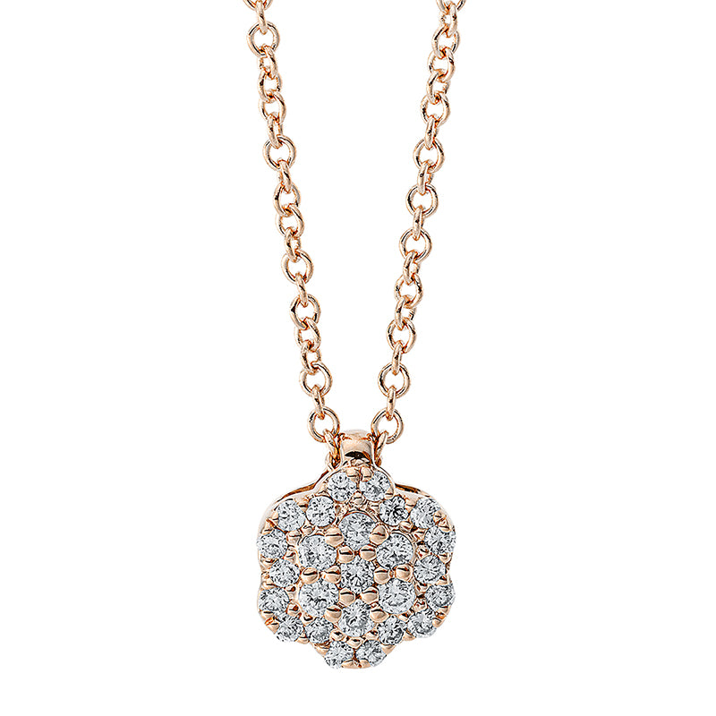 Collier 18 kt RG, 25 Brill. 0,11 ct, TW-si