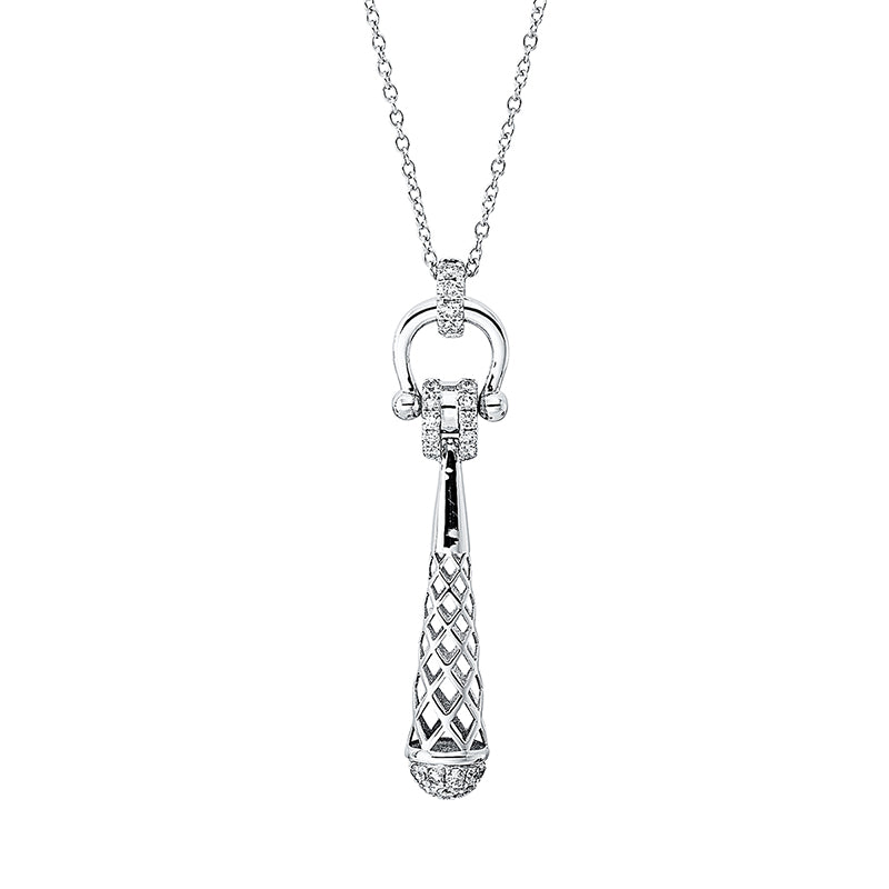 Collier 18 kt WG, 31 Brill. 0,45 ct, TW-si