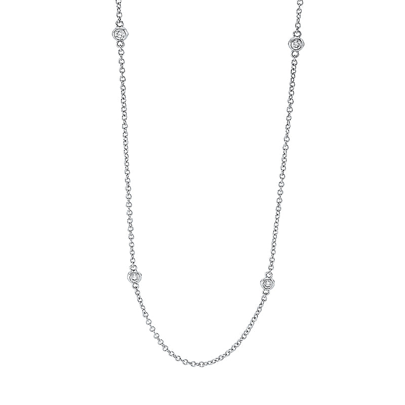 Collier 18 kt WG, 7 Brill. 0,20 ct, TTLB-si