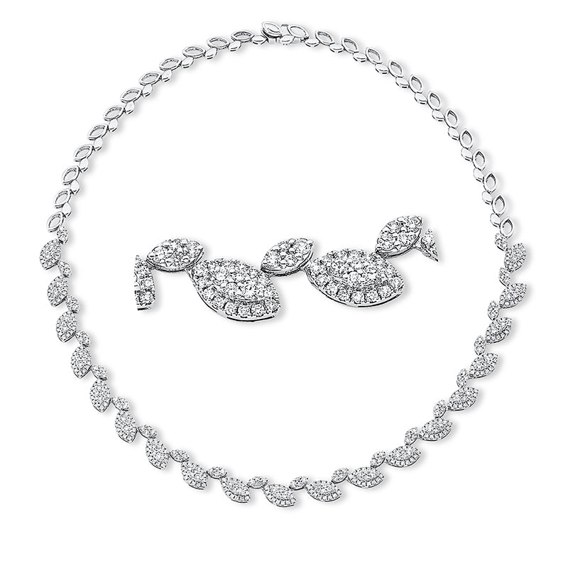 Collier 18 kt WG, 422 Brill. 1,16 ct, TW-si