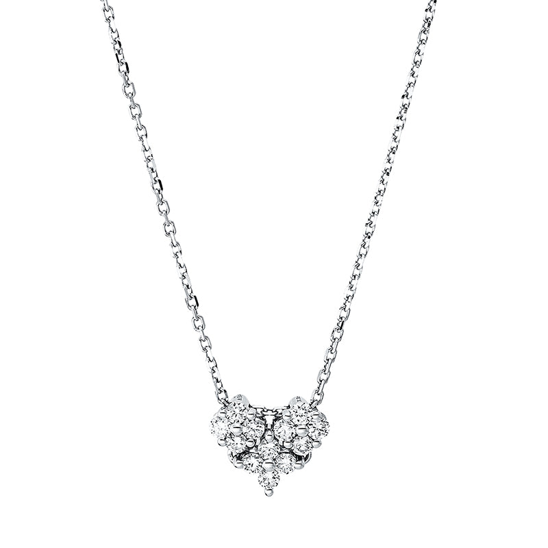 Collier 18 kt WG, 12 Brill. 0,30 ct, TW-si