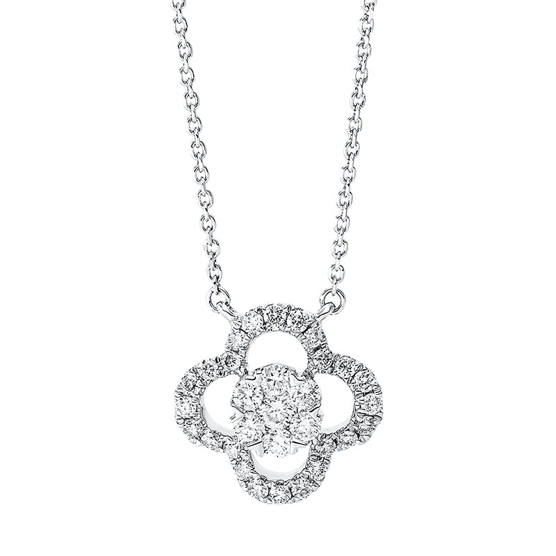 Collier 18 kt WG, 31 Brill. 0,30 ct, W-si