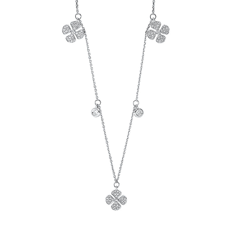 Collier 18 kt WG, 89 Brill. 0,27 ct, W-si