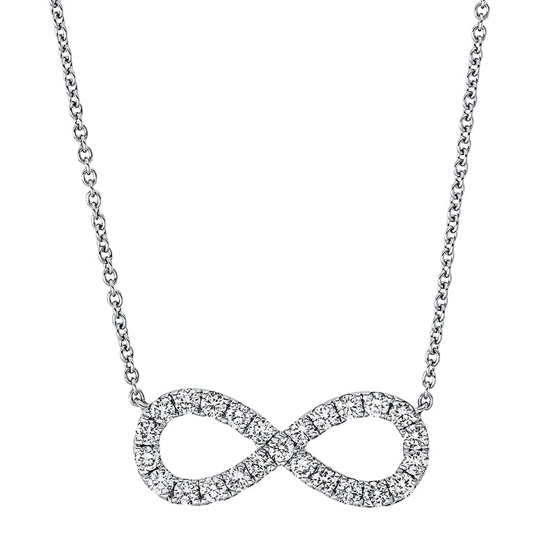 Collier 18 kt WG, mit ZÖ 40 cm, 25 Brill. 0,64 ct, TW-si