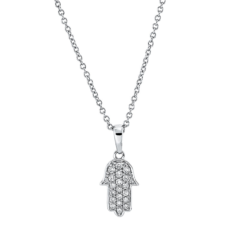 Collier 18 kt WG, mit ZÖ 40 cm, 19 Brill. 0,14 ct, TW-si