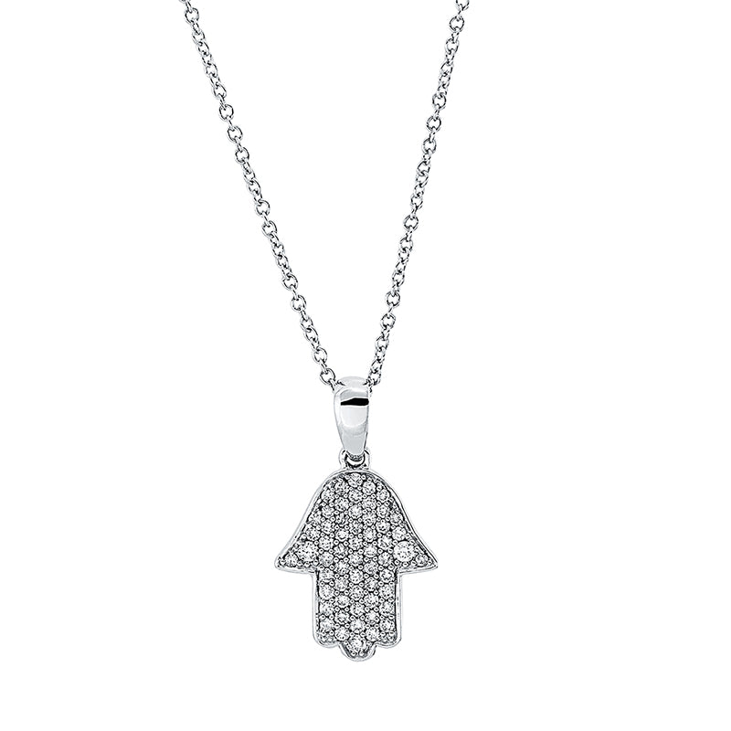 Collier 18 kt WG, mit ZÖ 40 cm, 57 Brill. 0,26 ct, TW-si