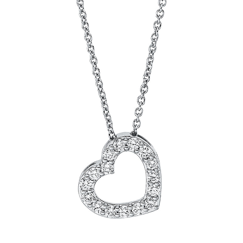 Collier 18 kt WG, mit ZÖ 40 cm, 16 Brill. 0,39 ct, TW-si