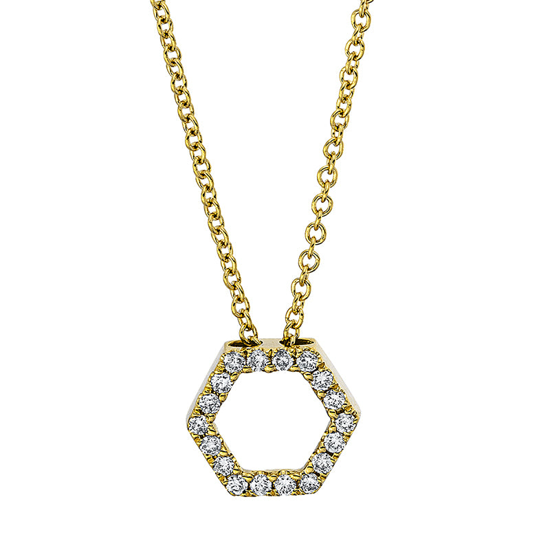 Collier 18 kt GG, mit ZÖ 40 cm, 18 Brill. 0,11 ct, TW-si