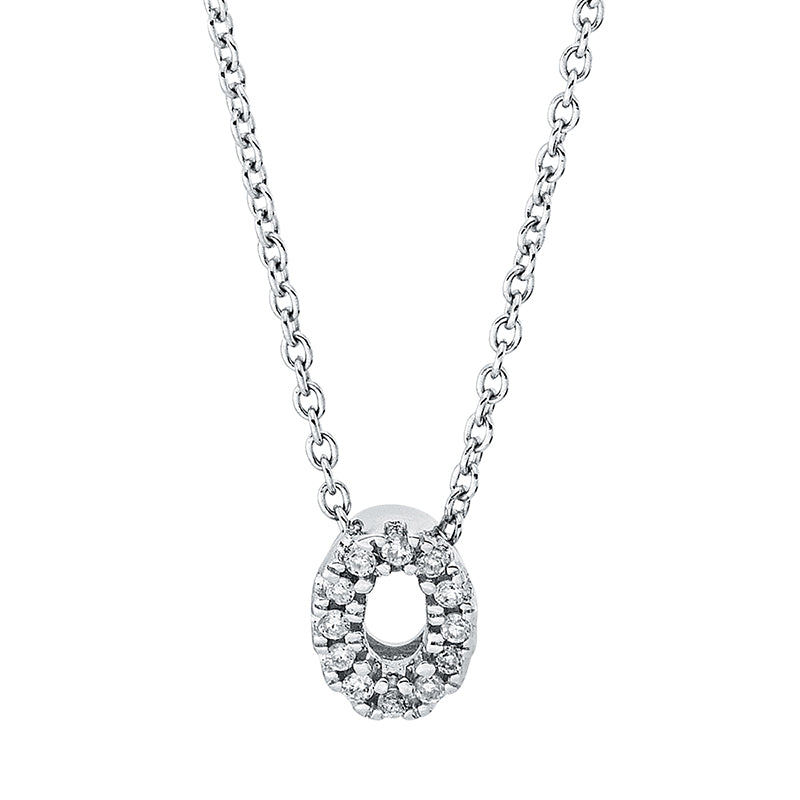 Collier 18 kt WG, mit ZÖ 40 cm, 12 Brill. 0,03 ct, TW-si