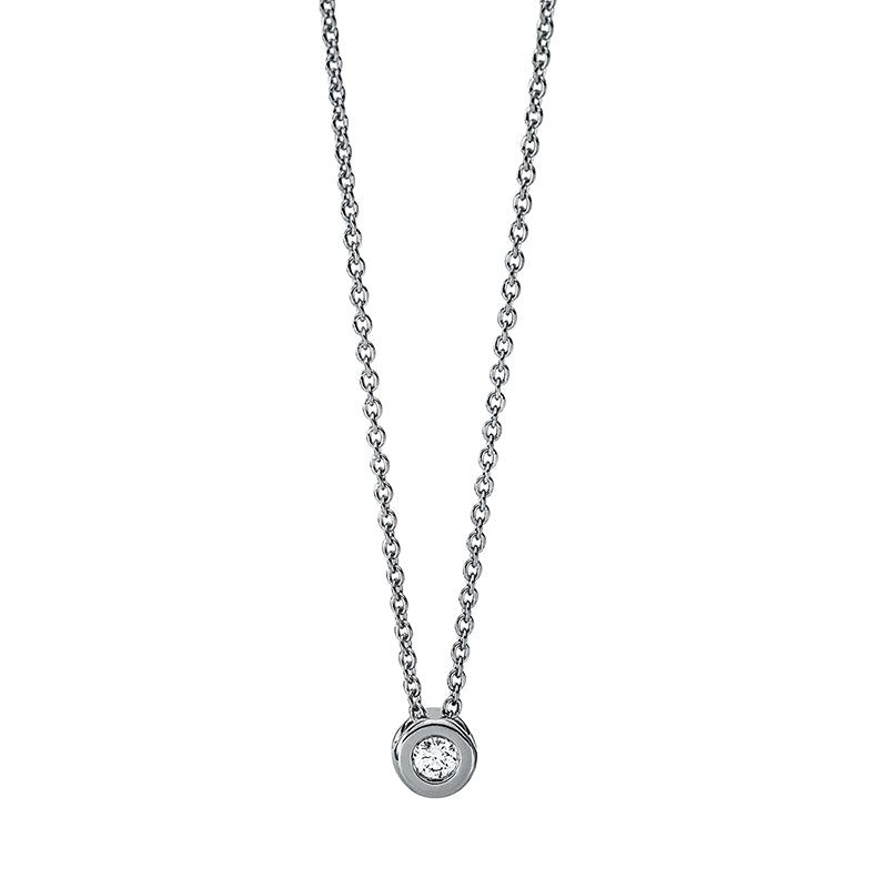 Collier 18 kt WG, 1 Brill. 0,04 ct, TW-si