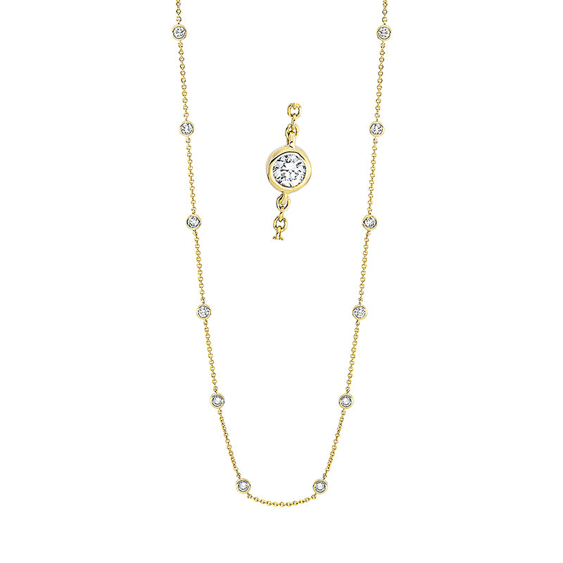 Collier 18 kt GG, 17 Brill. 0,67 ct, TW-si2