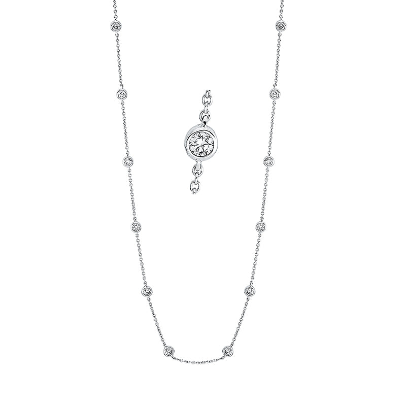 Collier 18 kt WG, 17 Brill. 0,67 ct, TW-si2