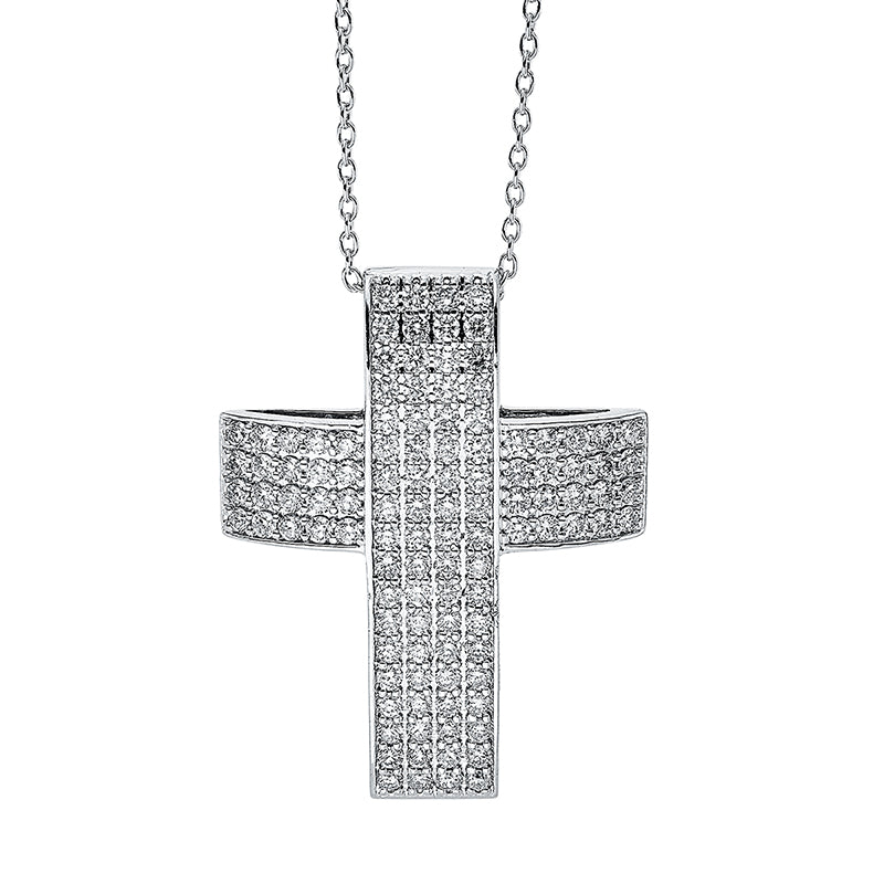 Collier 18 kt WG, 72 Brill. 1,06 ct, TW-vsi, 40 Brill. 0,64 ct, TW-vsi