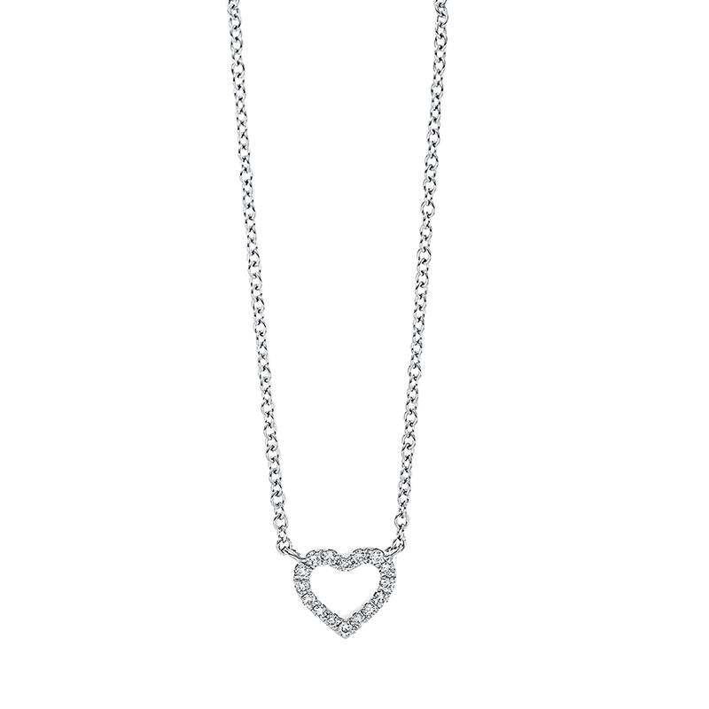Collier 18 kt WG, 16 Brill. 0,05 ct, TW-si