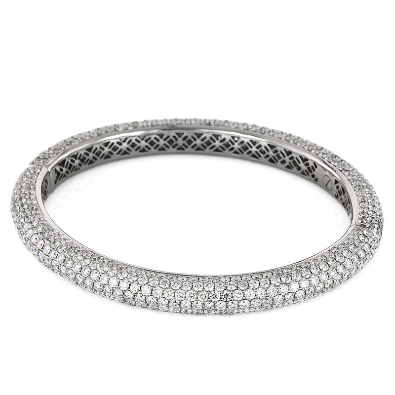 Armreif 18 kt WG, 385 Brill. 9,05 ct, TW-vsi/si