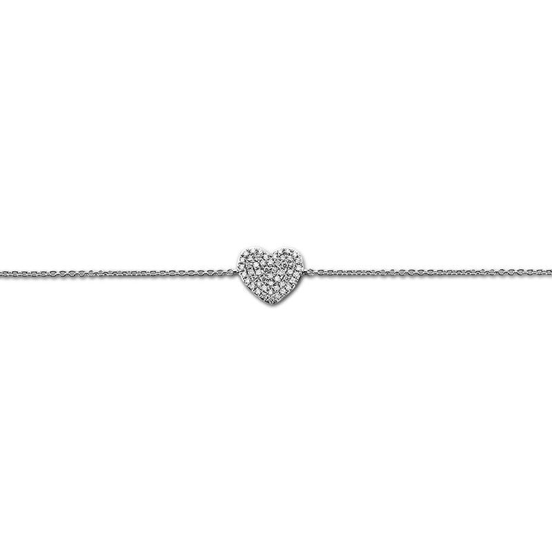 Armband 18 kt WG, 51 Brill. 0,15 ct, TW-si