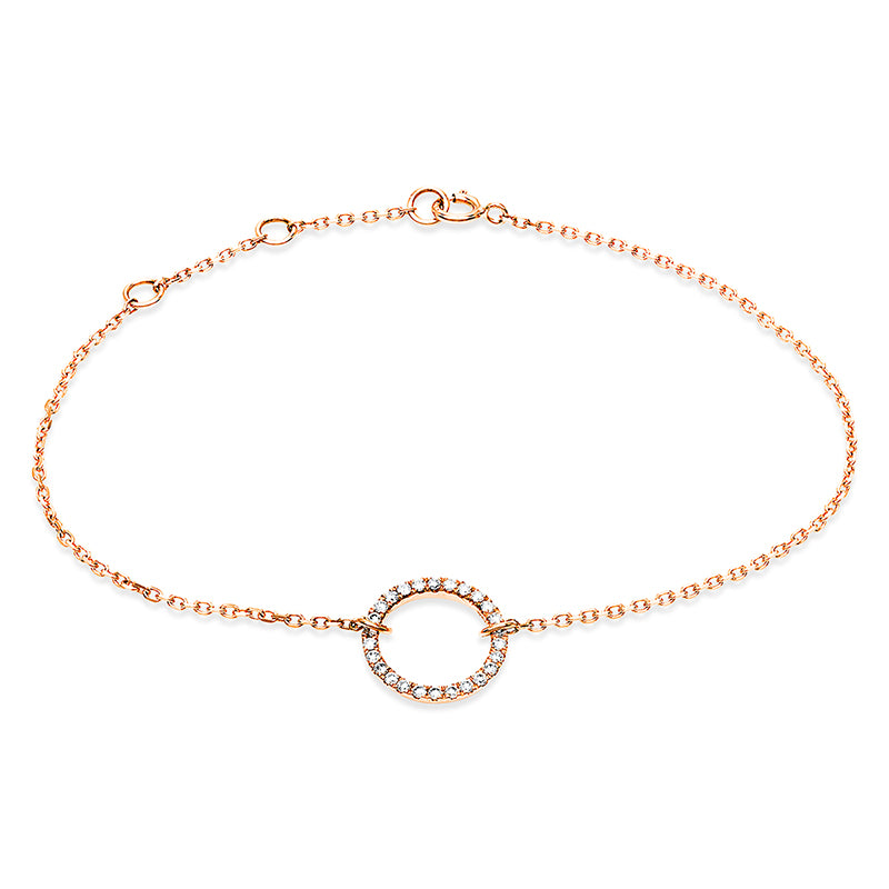 Armband 18 kt RG. 26 Brillanten 0.17 ct. TW-si. L:17.8 cm