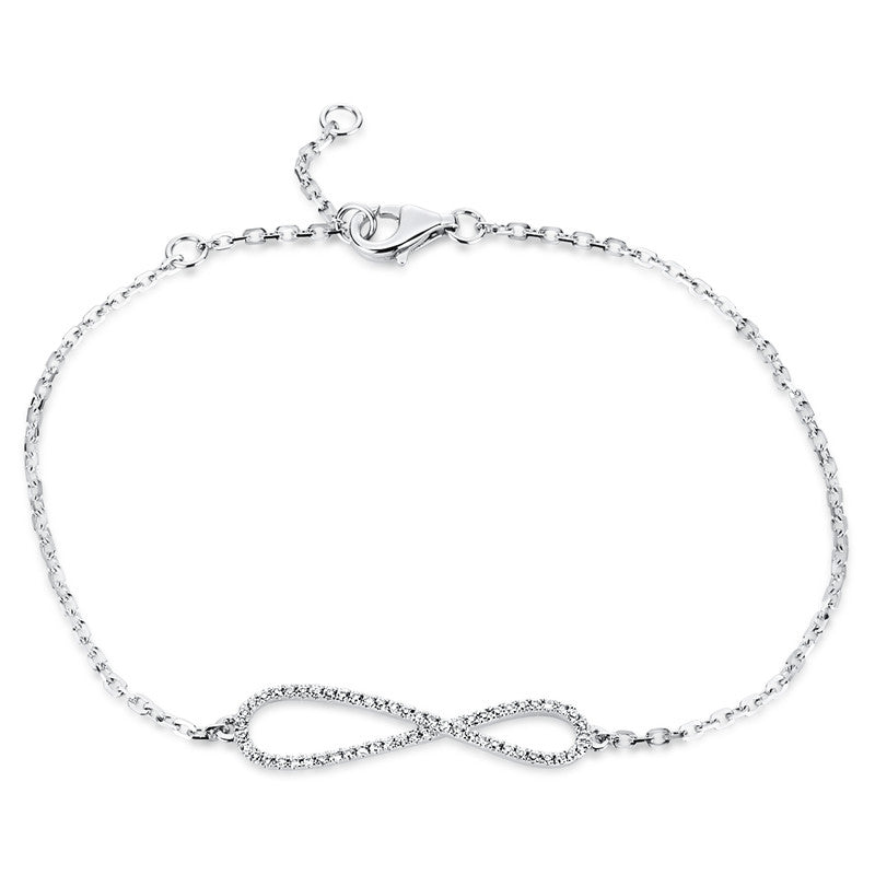Armband 18 kt WG, 57 Brill. 0,16 ct, TW-vsi/si