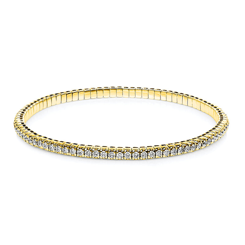 Armband 18 kt GG, Flex-Band, variabel, 87 Brill. 2,35 ct, TW-si