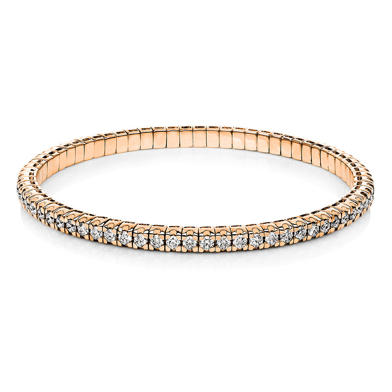 Armband 18 kt RG, Flex-Band, variabel, 70 Brill. 3,25 ct, TW-si