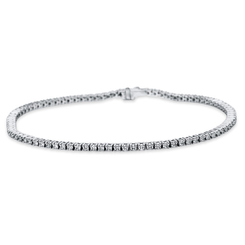 Armband 18 kt WG, 87 Brill. 1,55 ct, TW-si