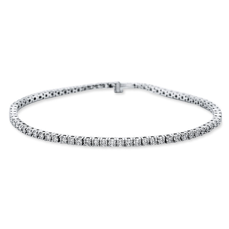 Armband 18 kt WG, 74 Brill. 3,02 ct, TW-si