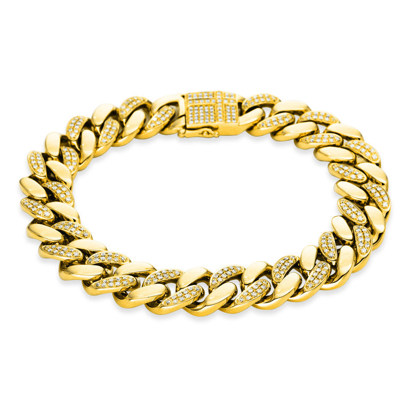 Armband 18 kt GG, 344 Brill. 2,00 ct, TW-si