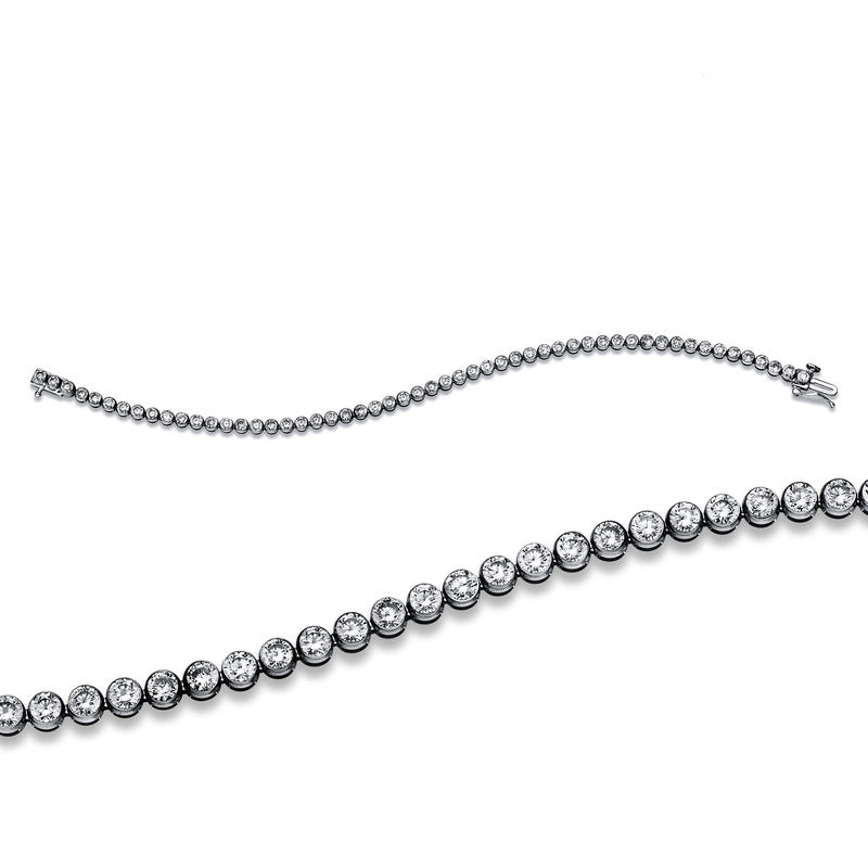 Armband 18 kt WG, 59 Brill. 4,00 ct, TW-si